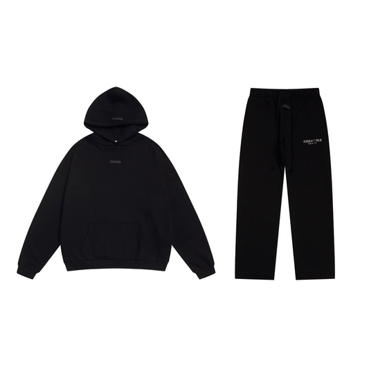 Black Essentials Tracksuit Pullover