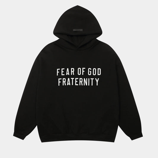 essentials black hoodie relaxed fit streetwear
