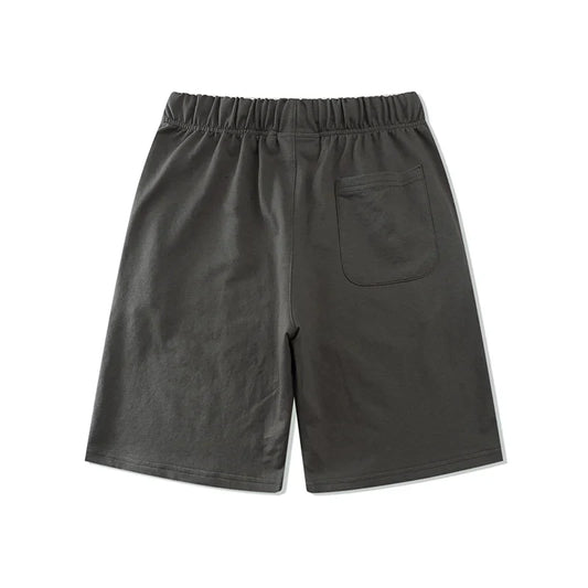 Fear of God Essentials Grey fleece shorts relaxed fit side view