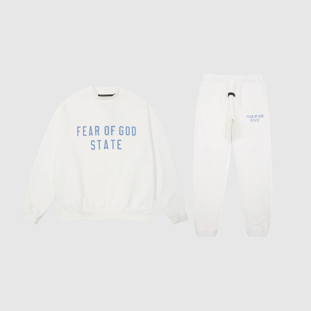 Essentials-Clothing-Fear-Of-God-White-eggshell-sweatshirt-and-jogger-pants-tracksuit-set
