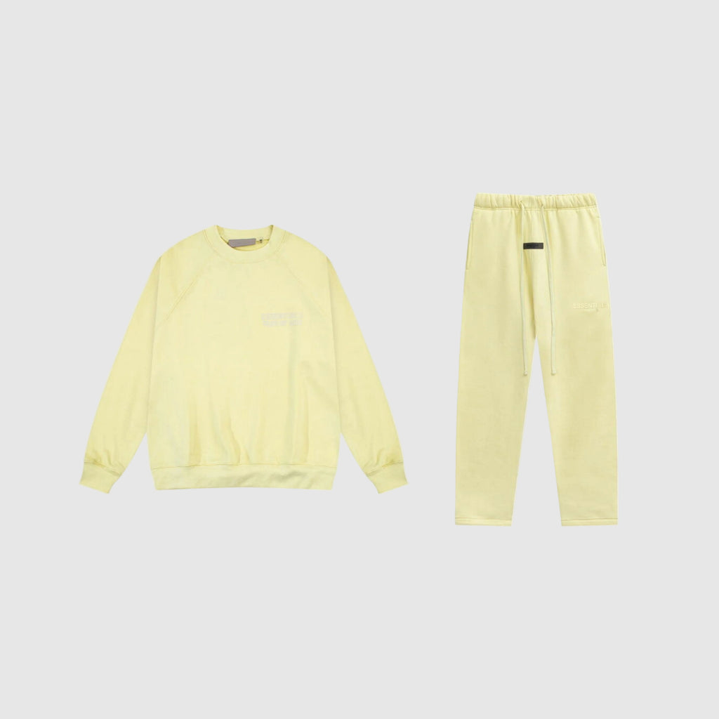essentials-fear-of-god-yellow-jumper-tracksuit-set