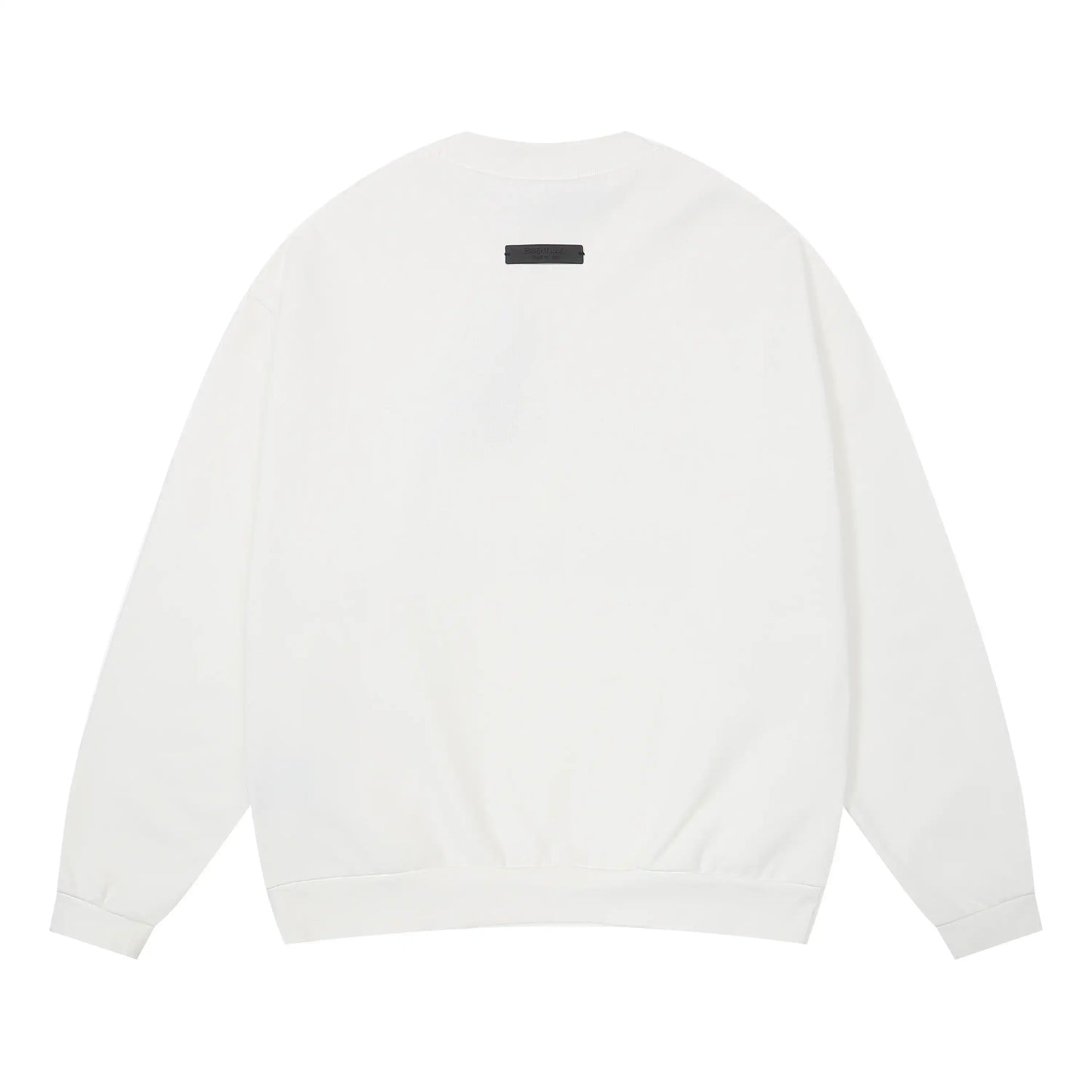 Design details of Essentials cloud dance cozy fleece tracksuit by Fear Of God