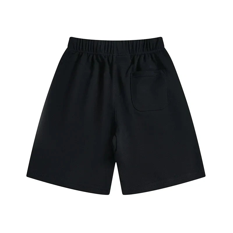 detail view of Essentials ink fleece shorts by Fear of God