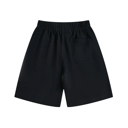 detail view of Essentials ink fleece shorts by Fear of God