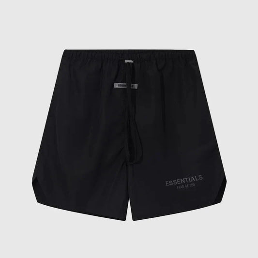 Essentials Black fleece shorts front view – Fear of God