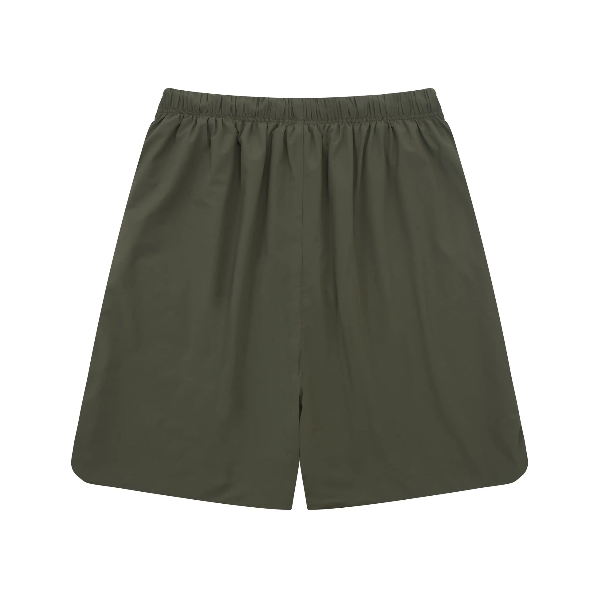 Fear of God Essentials hemlock green fleece shorts with tonal logo and relaxed fit