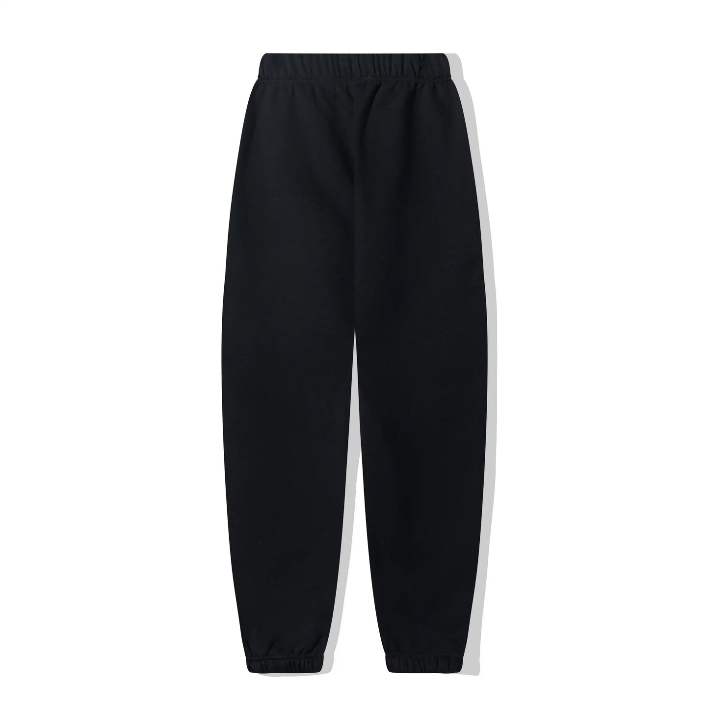 Fear of God Essentials black tracksuit back view hoodie and joggers