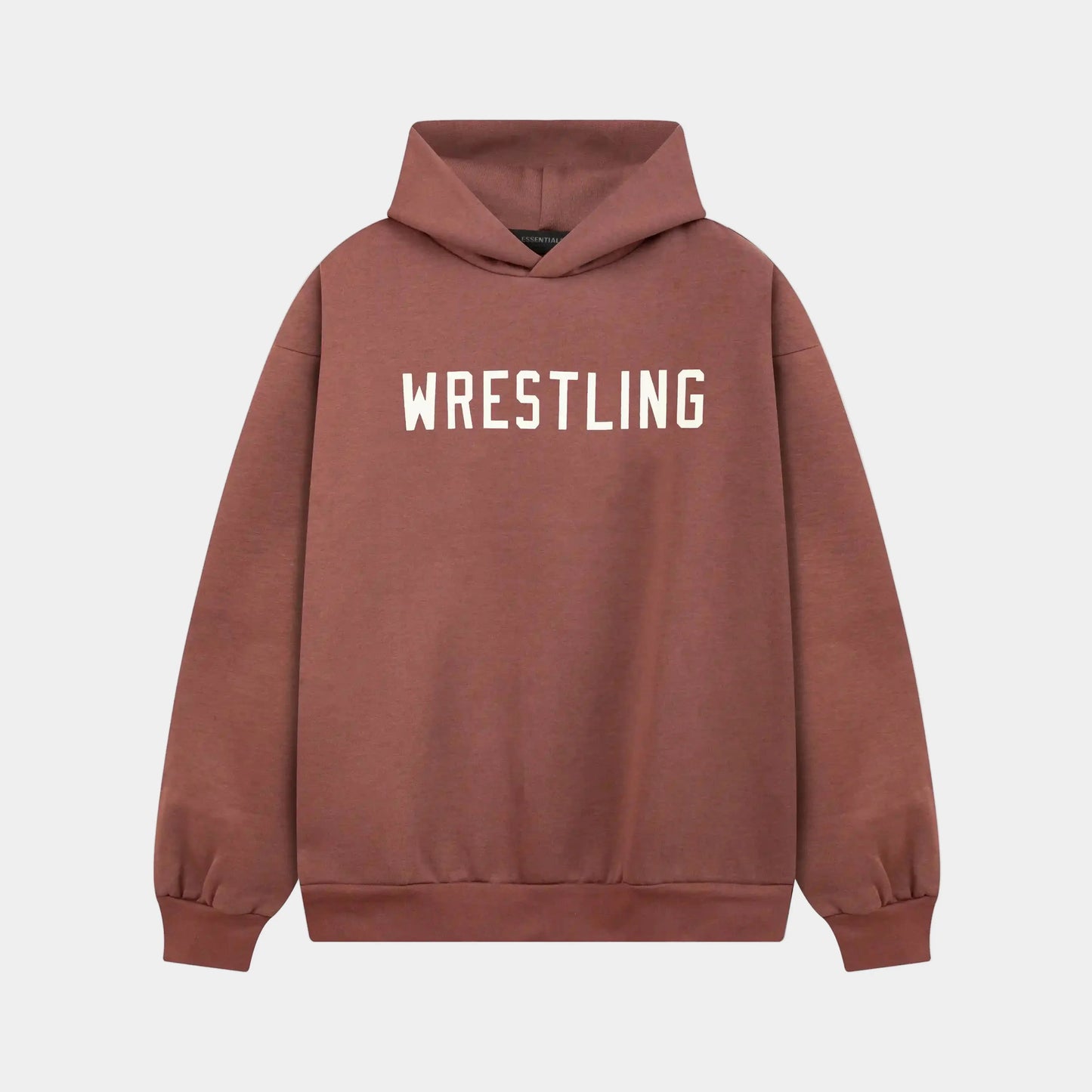 essentials dark chestnut hoodie relaxed fit streetwear