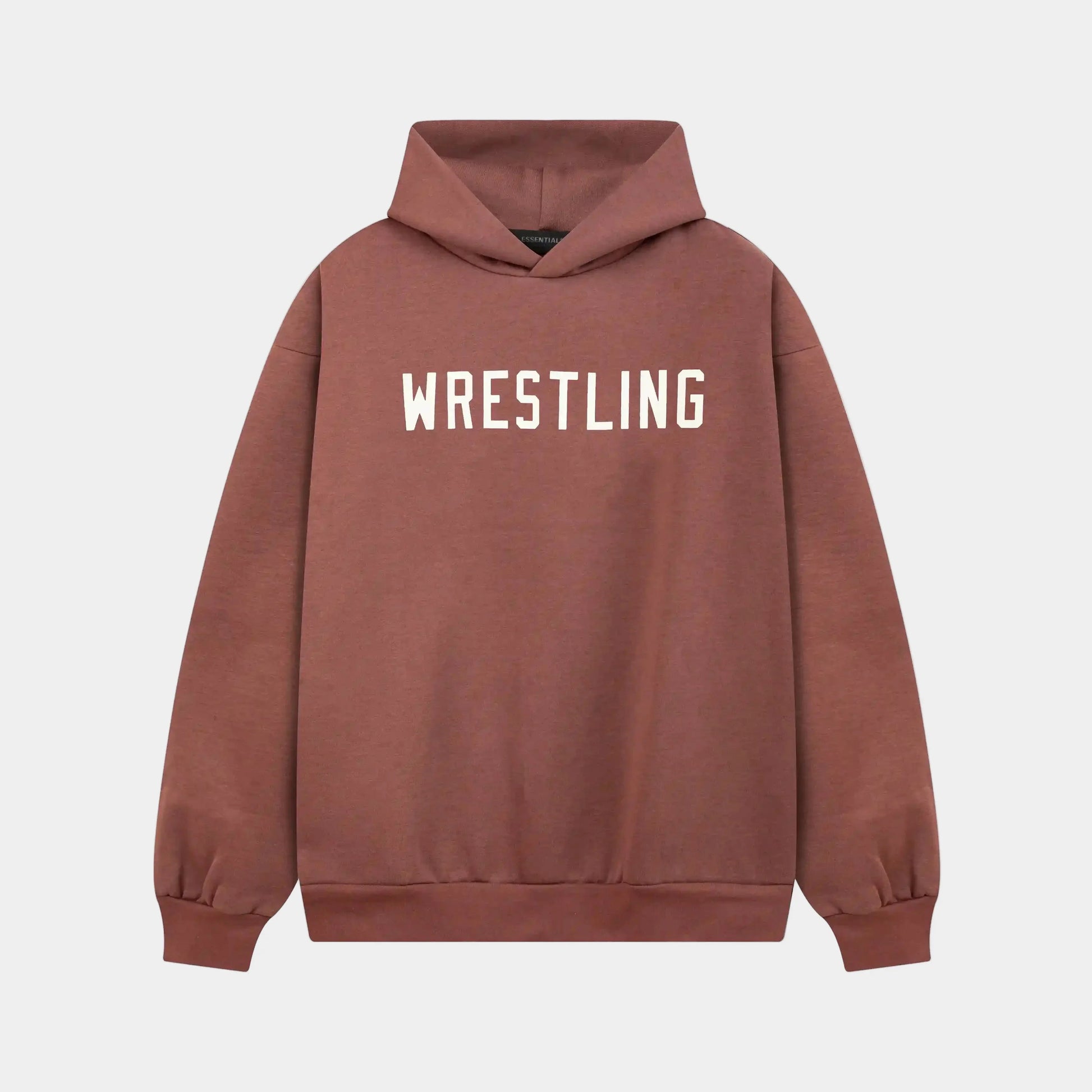essentials dark chestnut hoodie relaxed fit streetwear