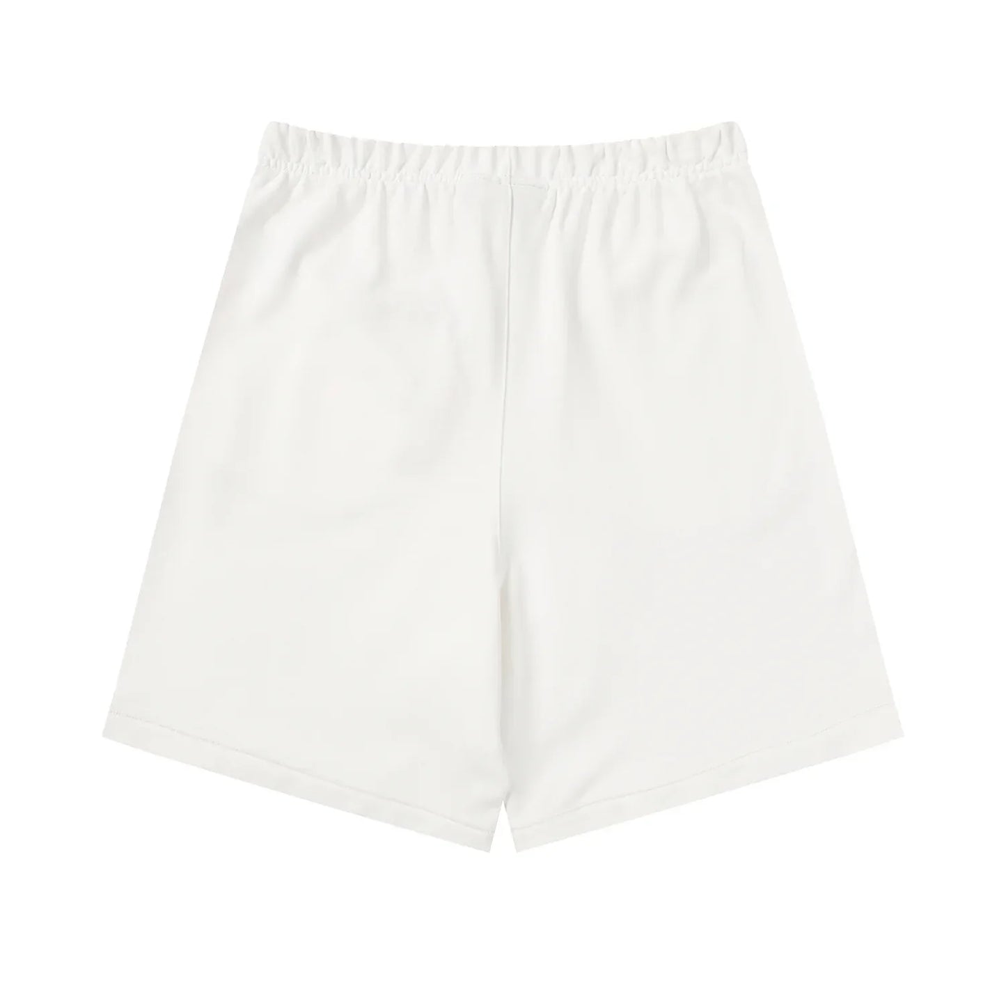 back view of Essentials red relaxed shorts by Fear of God