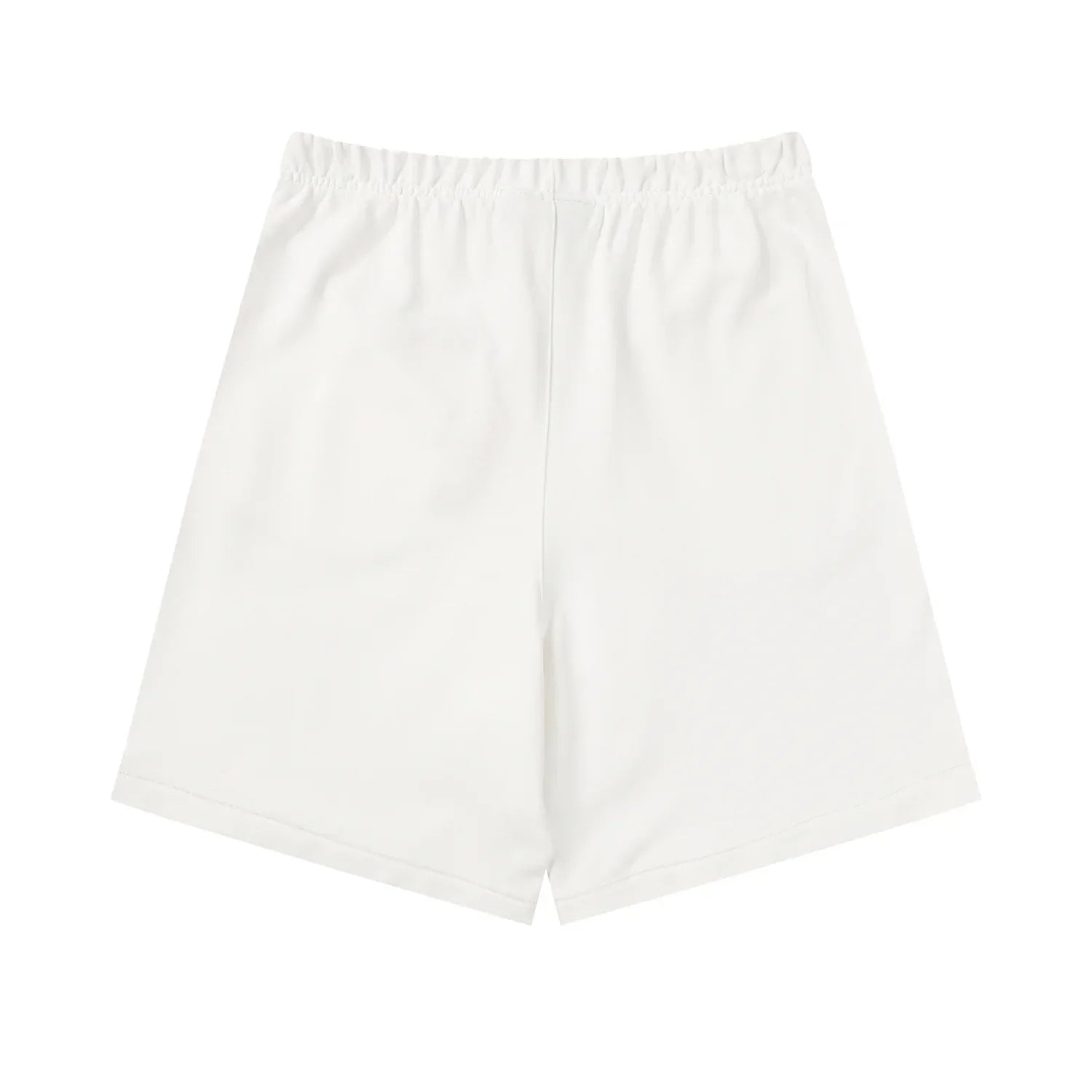 back view of Essentials red relaxed shorts by Fear of God