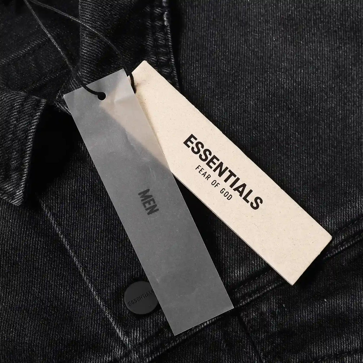 FEAR OF GOD ESSENTIALS - Black Denim Jacket