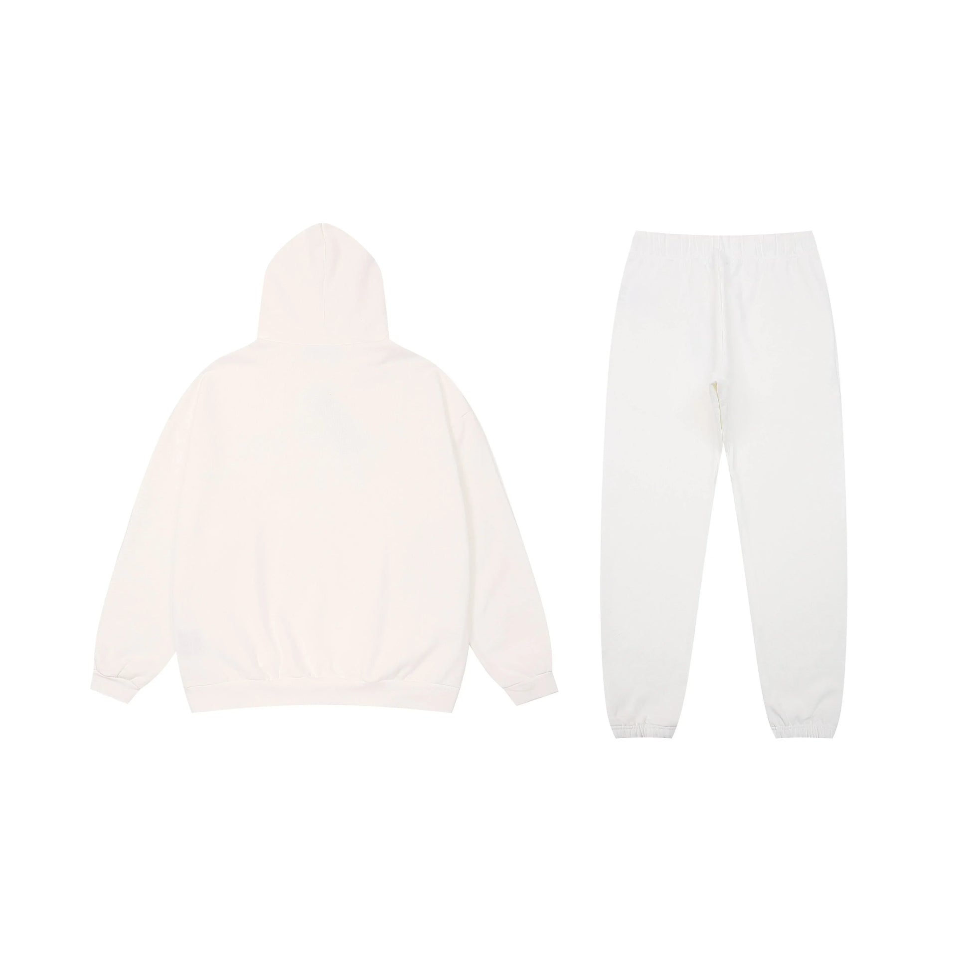 Essentials tracksuit cloud dance full set angled view relaxed fit