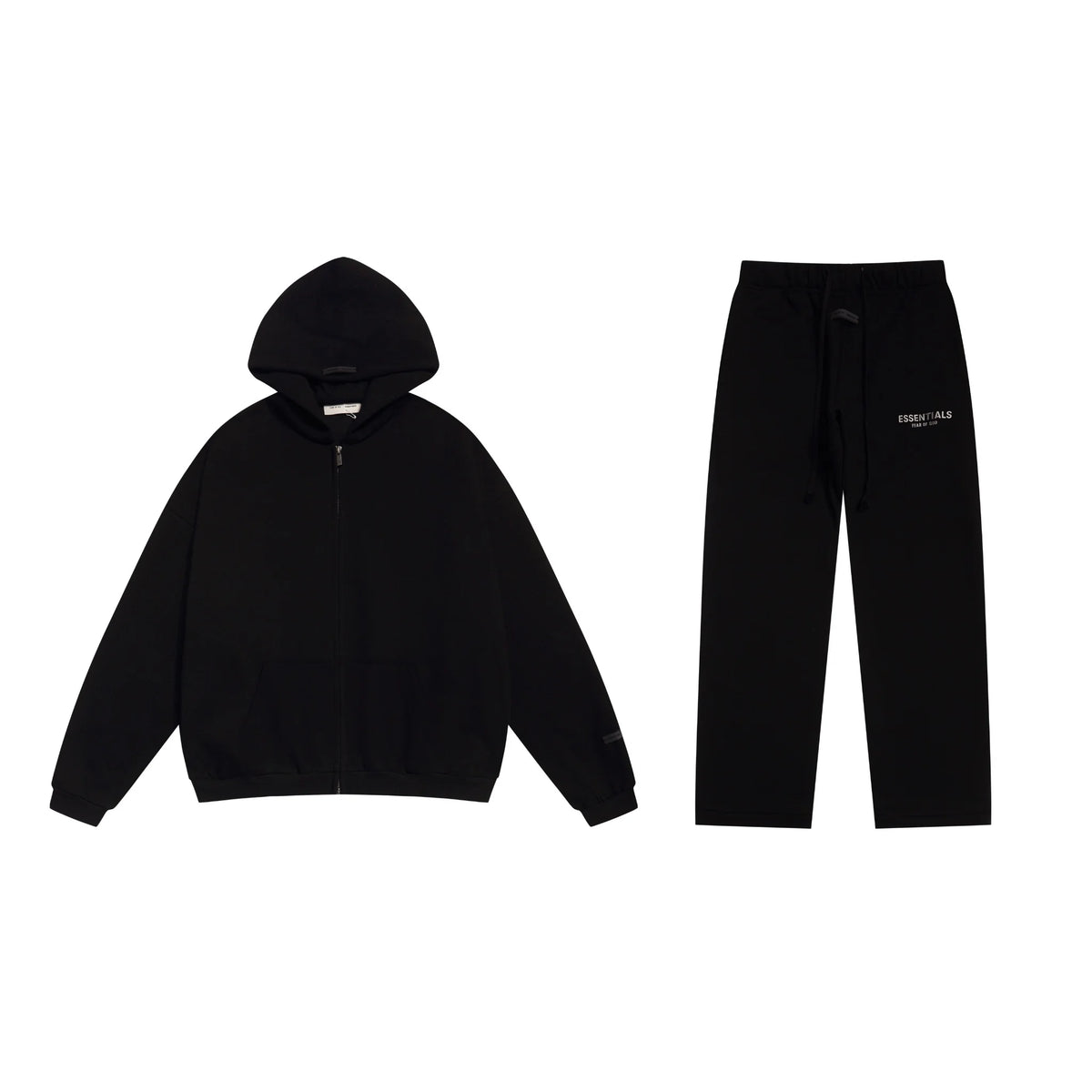 Black Essentials Tracksuit Pullover