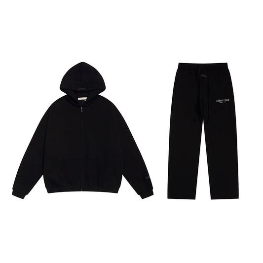 Black Essentials Tracksuit Pullover