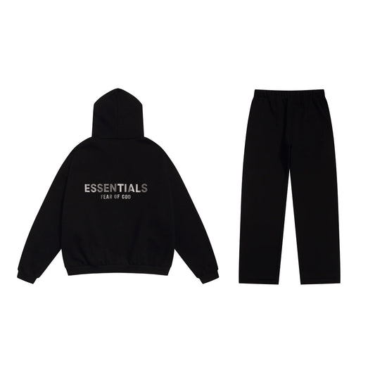 Black Essentials Tracksuit Pullover
