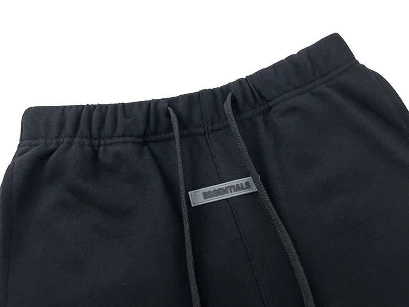 detail view of Essentials ink fleece shorts by Fear of God