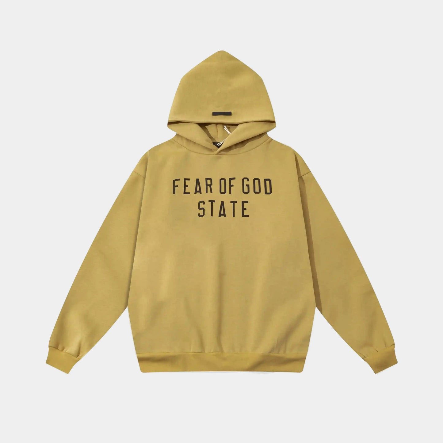 essentials garden yellow hoodie relaxed fit streetwear