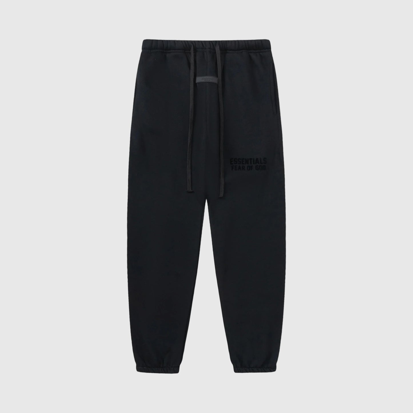 Essentials black essential fleece sweatpants by Fear of God front view