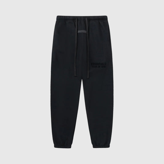 Essentials black essential fleece sweatpants by Fear of God front view