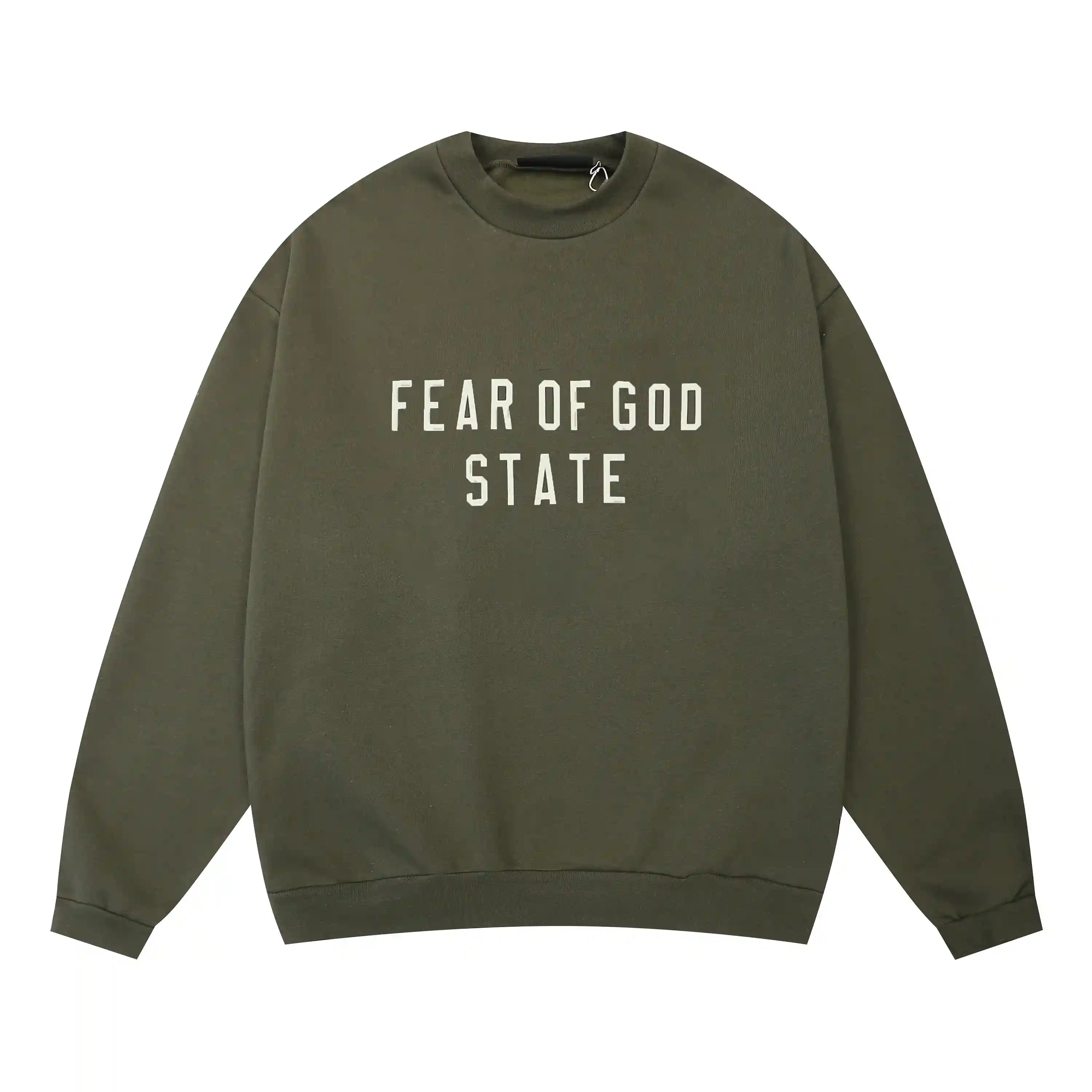 Essentials Clothing Green sweatshirt with Essentials FEAR OF GOD STATE 