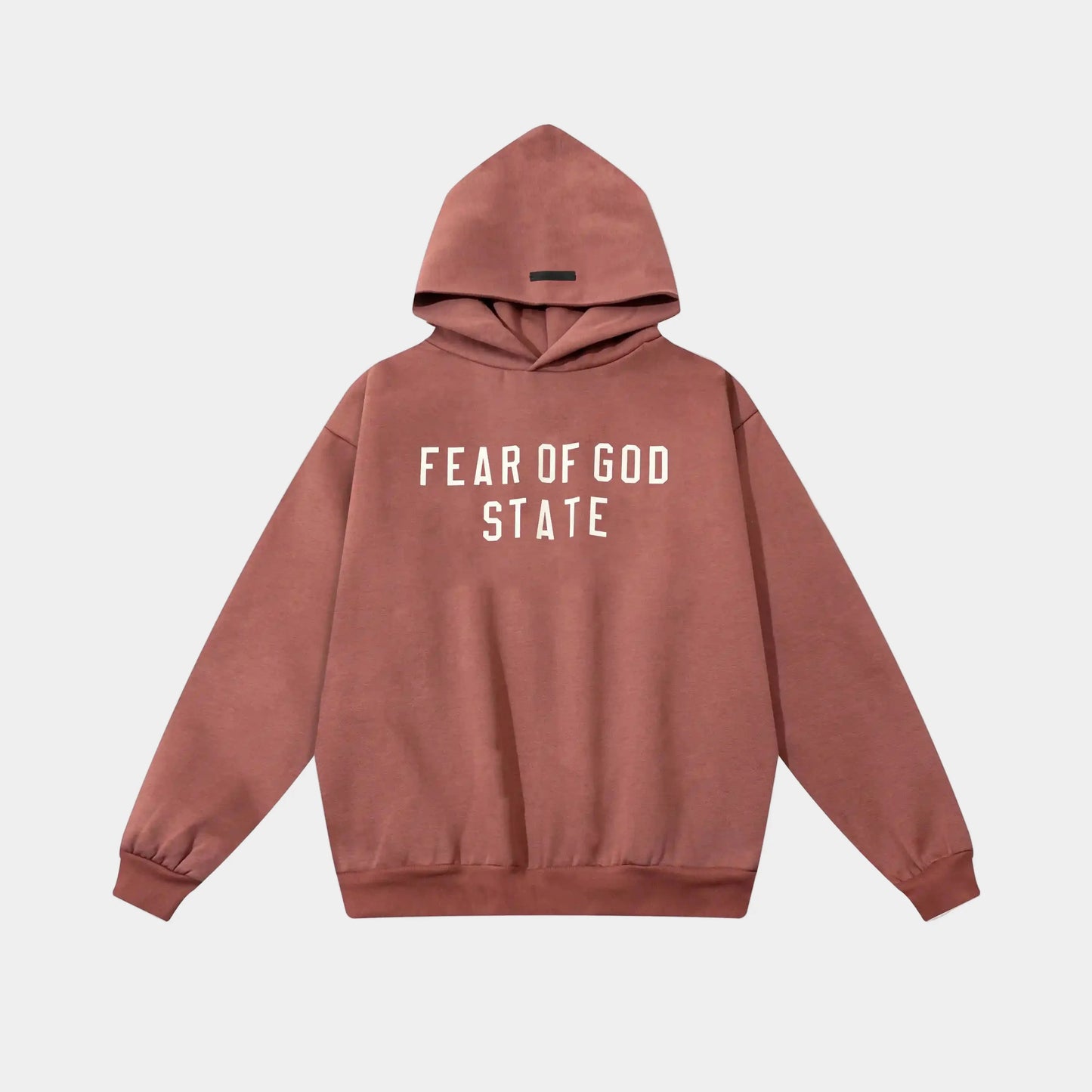 essentials dark chestnut hoodie relaxed fit streetwear