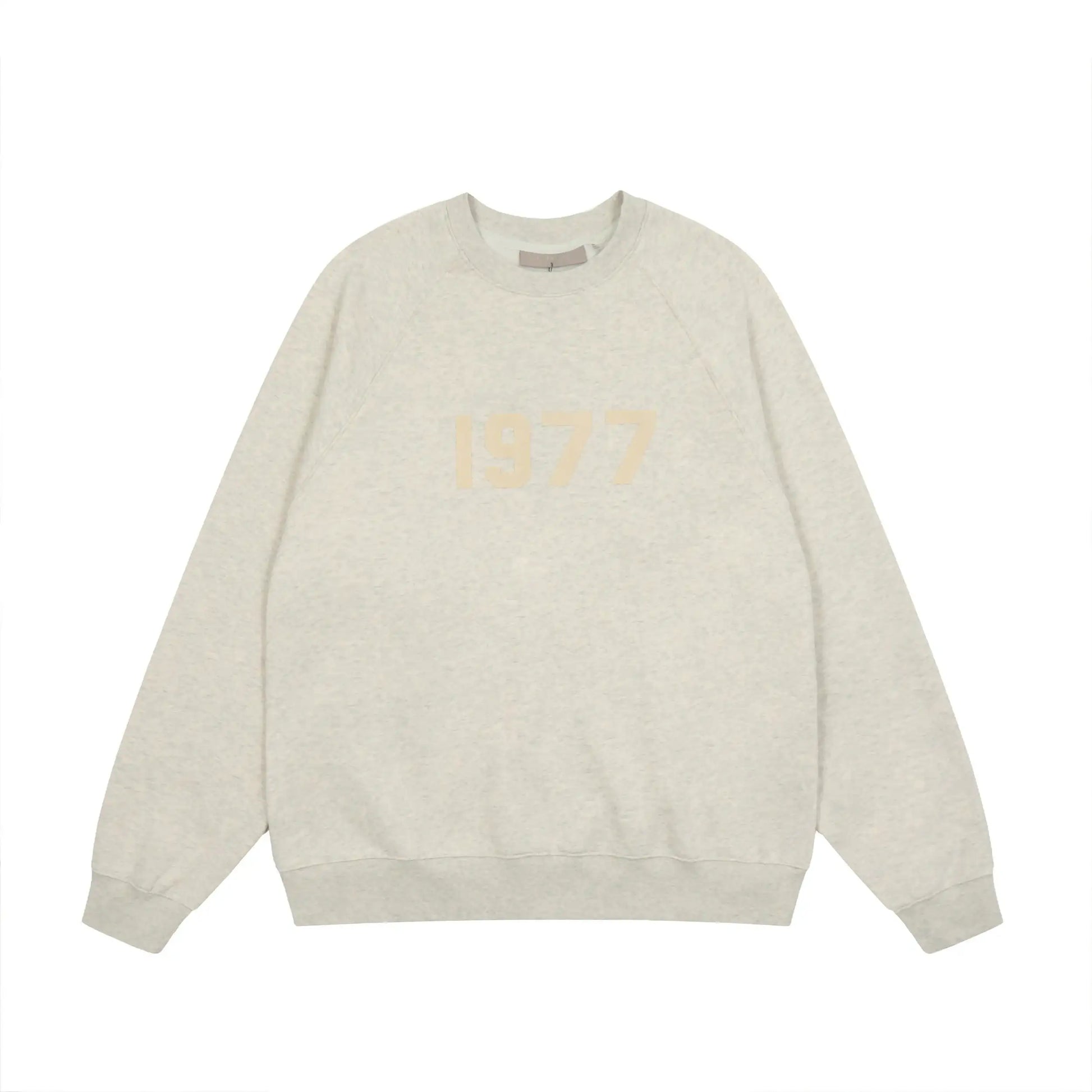 Cloud dance Essentials crewneck center front rubberized black bar branding detail
