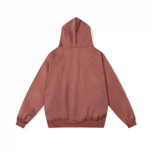 essentials dark chestnut hoodie soft fleece pullover casual