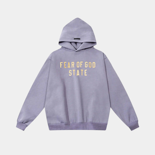 essentials pastel purple hoodie relaxed fit streetwear