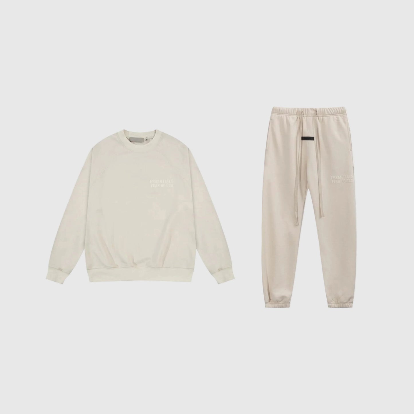 Essentials cloud dance daily comfort fleece tracksuit set with relaxed fit by Fear Of God