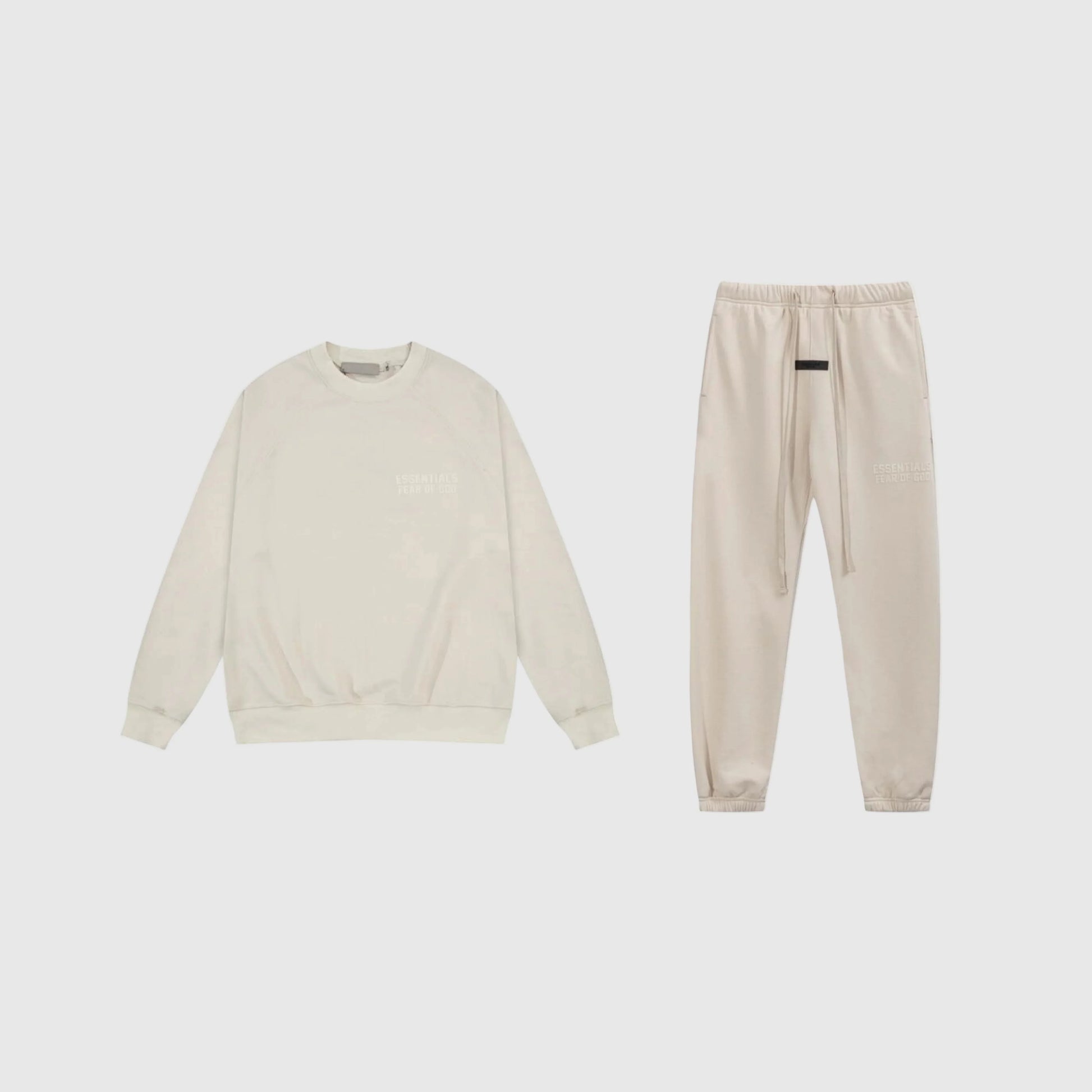 Essentials cloud dance daily comfort fleece tracksuit set with relaxed fit by Fear Of God