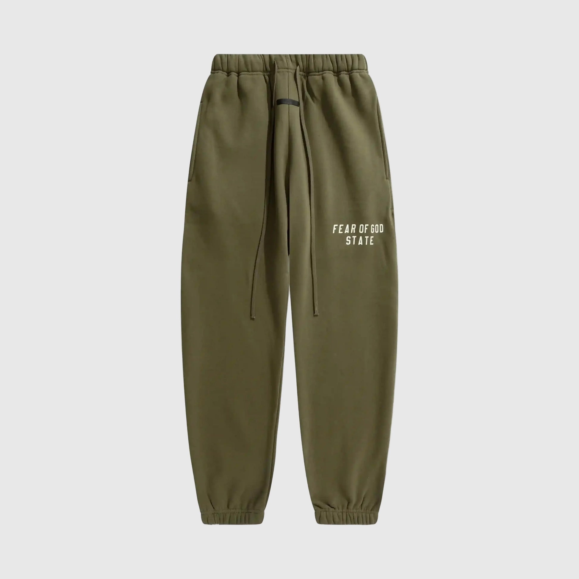 Essentials hemlock everyday fleece sweatpants by Fear of God front view