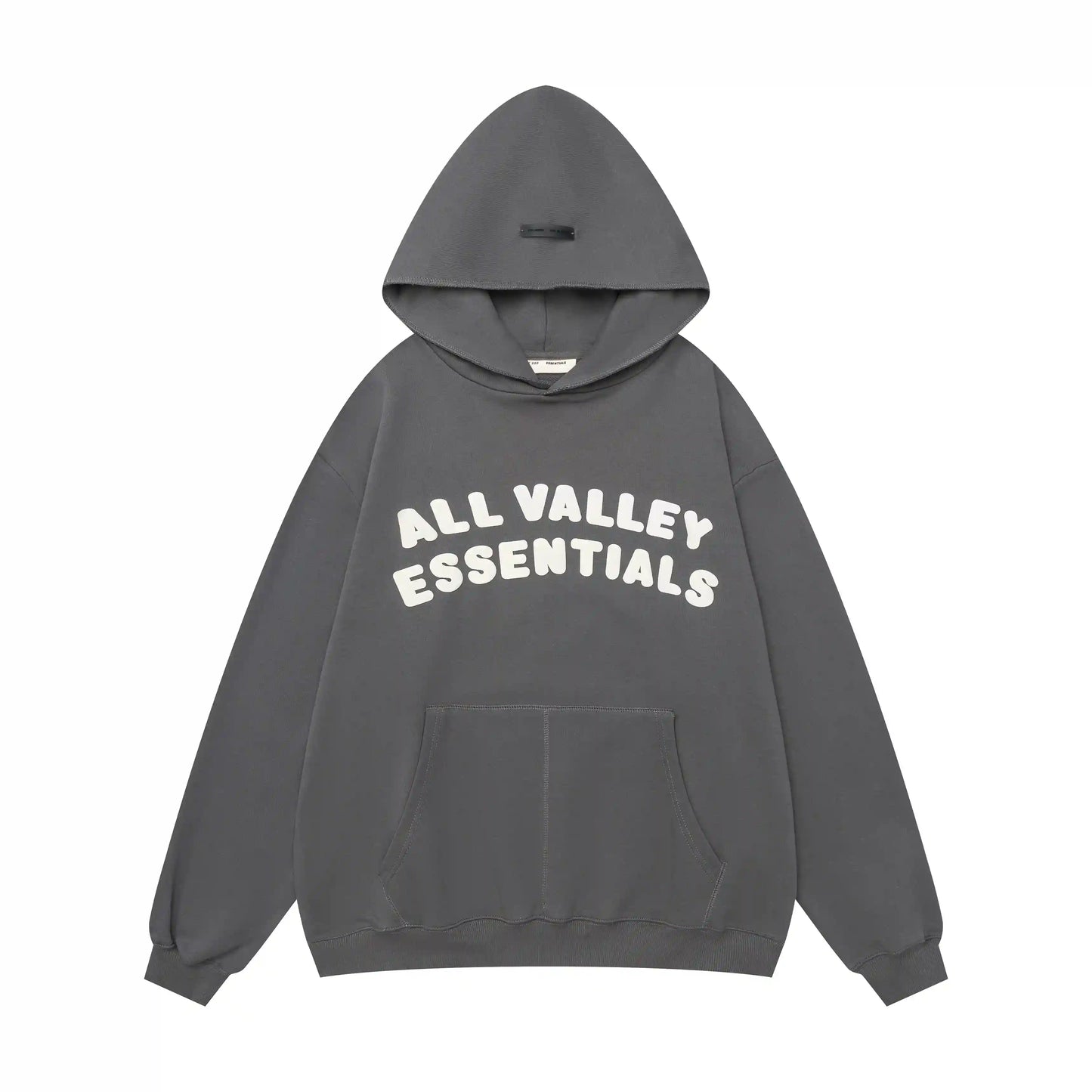 Fear of God Essentials Gray Hoodie | Cool Grey Structured Pullover Hoodie