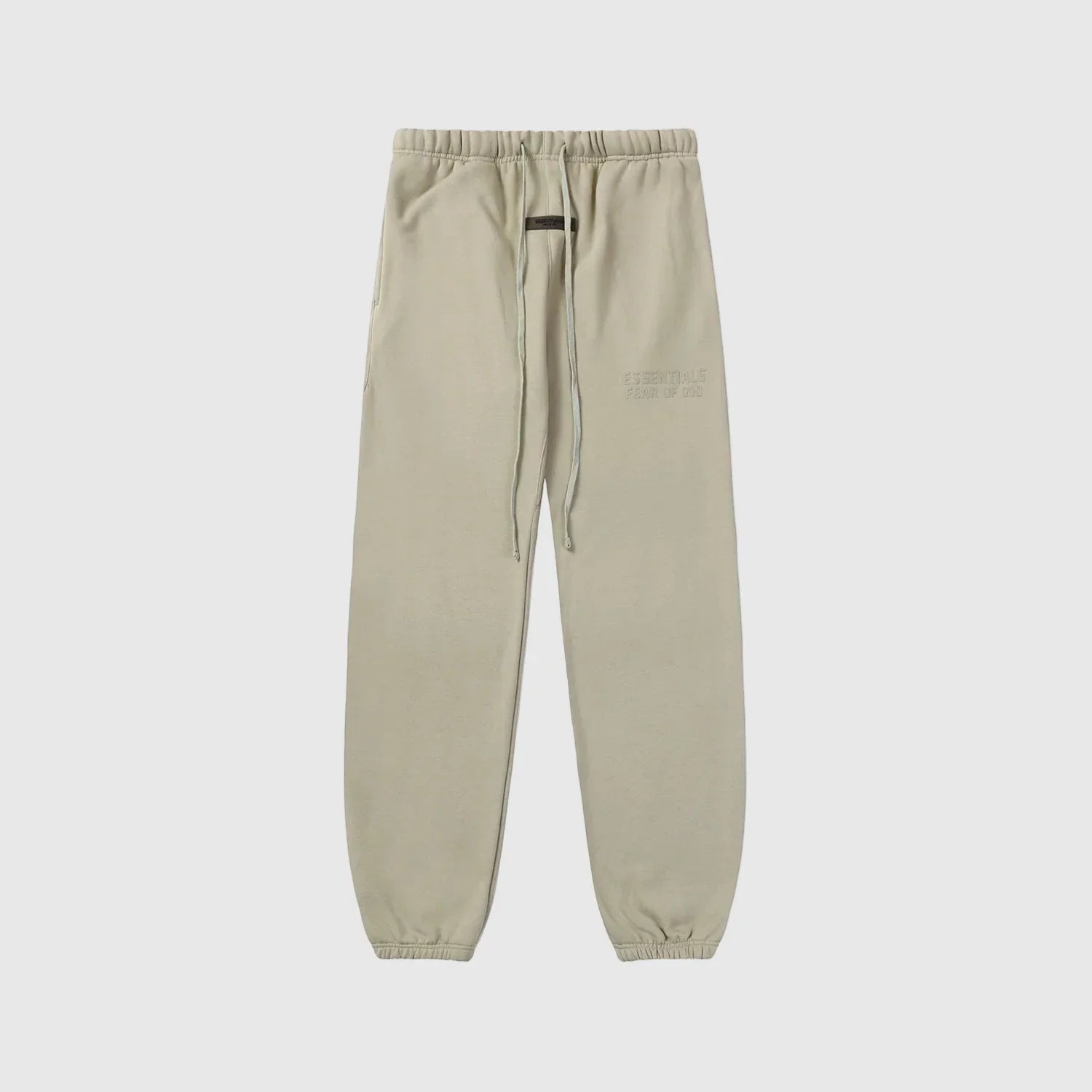Essentials heathered grey elevated street sweatpants by Fear of God front view