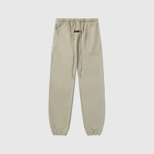 Essentials heathered grey elevated street sweatpants by Fear of God front view