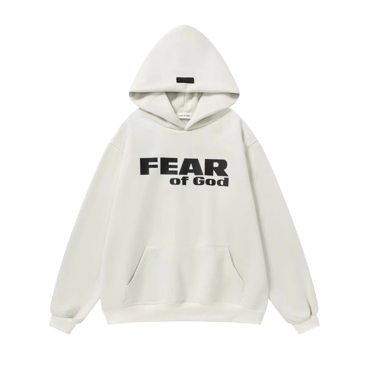 Fear of God ESSENTIALS Signature Ivory White Hoodie