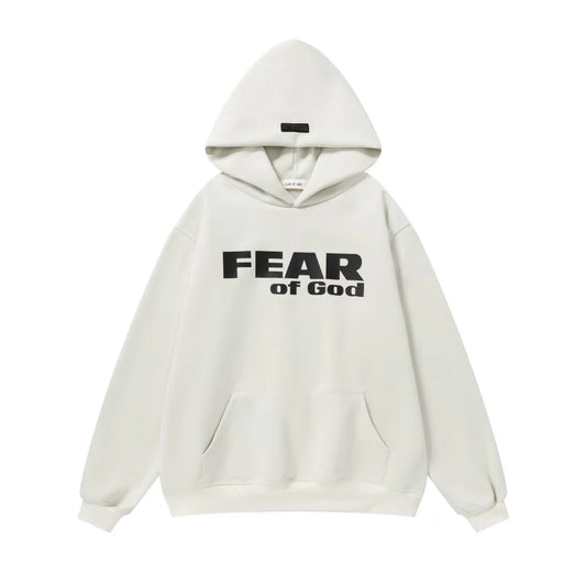 Fear of God ESSENTIALS Signature Ivory White Hoodie