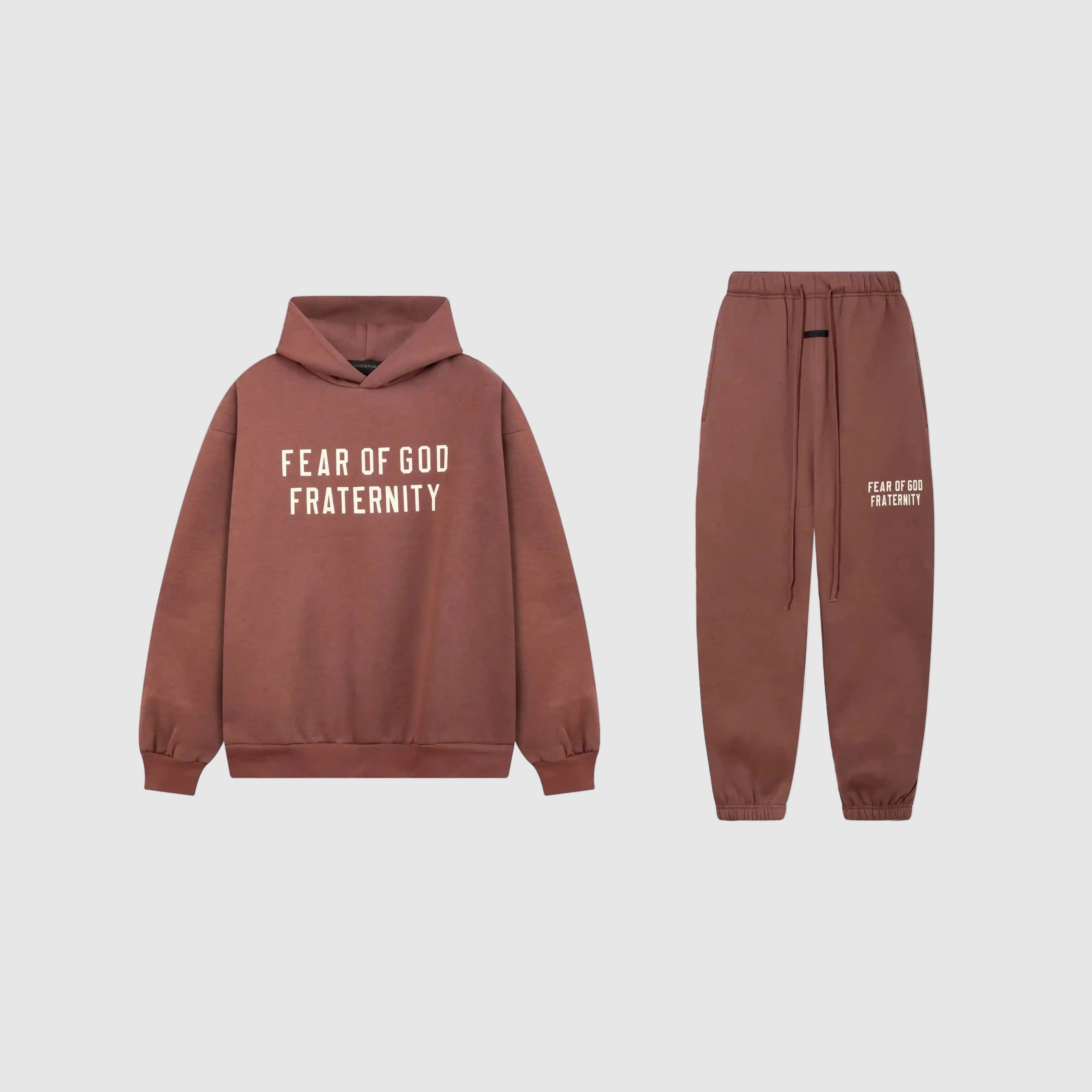 ESSENTIALS Clothing Dark Chestnut Tracksuit
