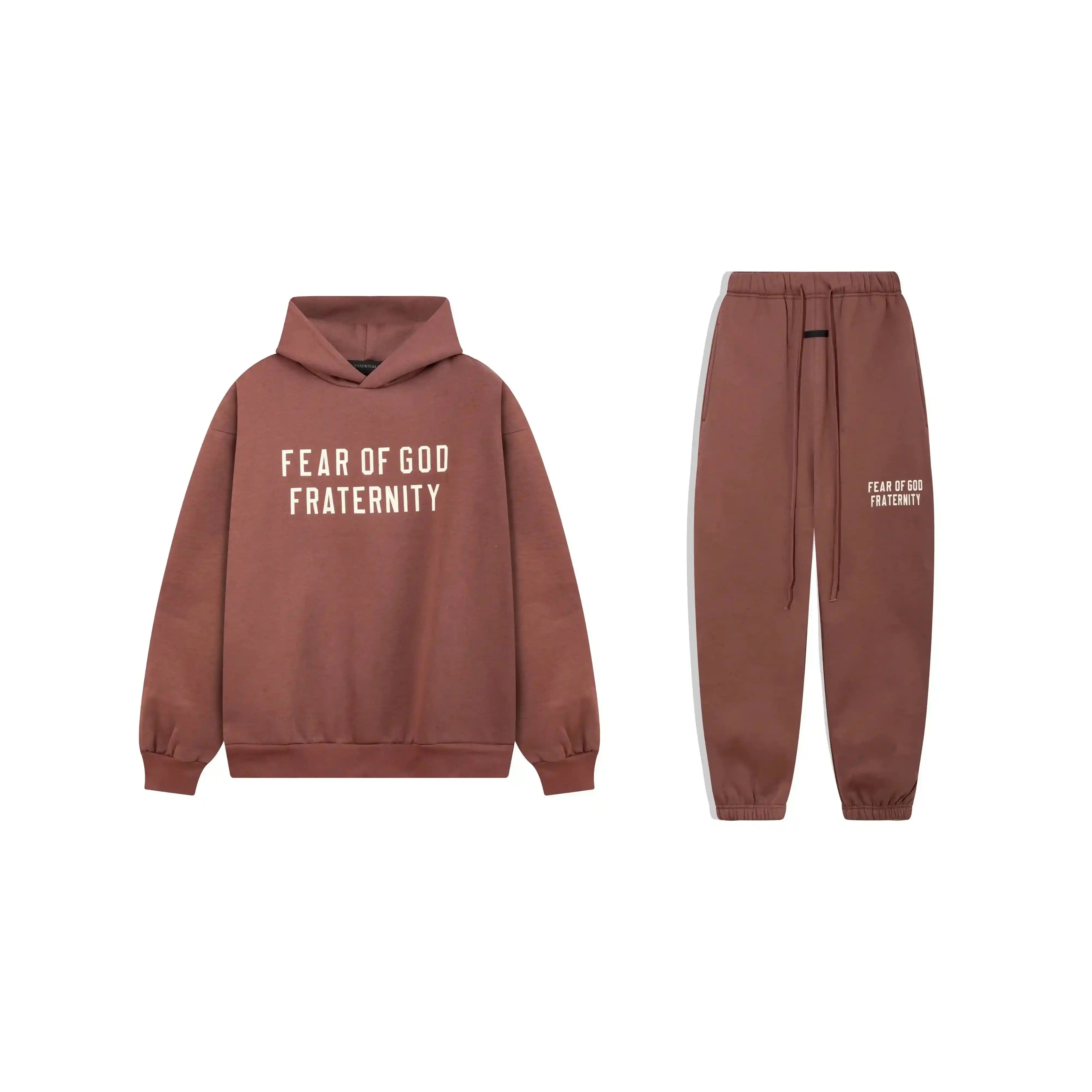 ESSENTIALS Clothing Dark Chestnut Tracksuit