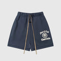 Essentials Blue fleece shorts front view – Fear of God