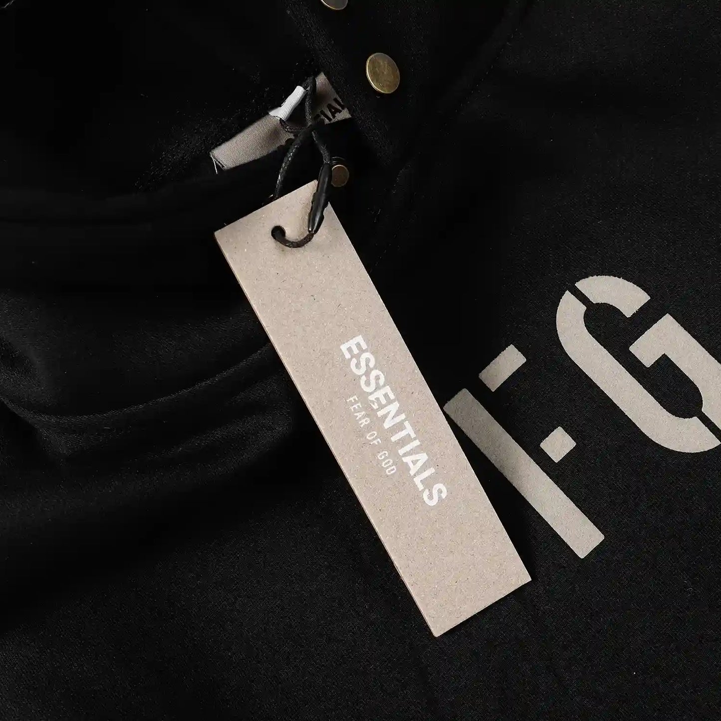 Fear of God ESSENTIALS FG Black Hoodie