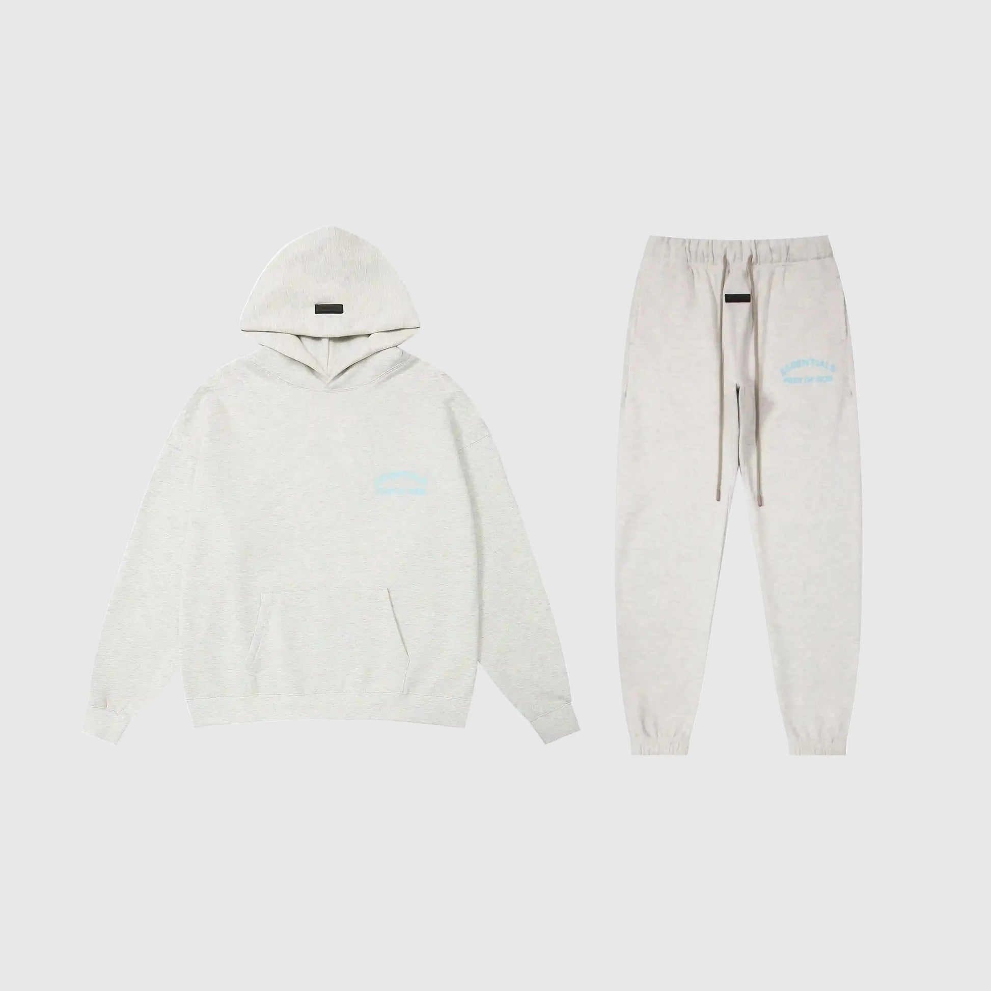 Essentials eggshell fleece tracksuit set with relaxed fit by Fear Of God