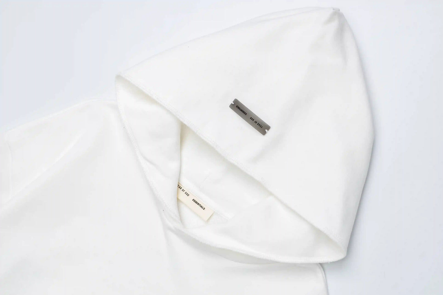 Fear of God Essentials White Hoodie | Clean White Pullover Essentials Hoodie