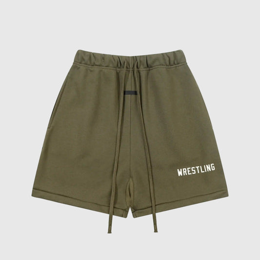 Essentials Hemlock fleece shorts front view – Fear of God