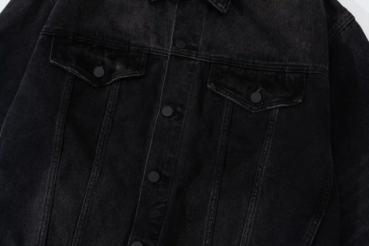 Essentials Denim Black Jacket