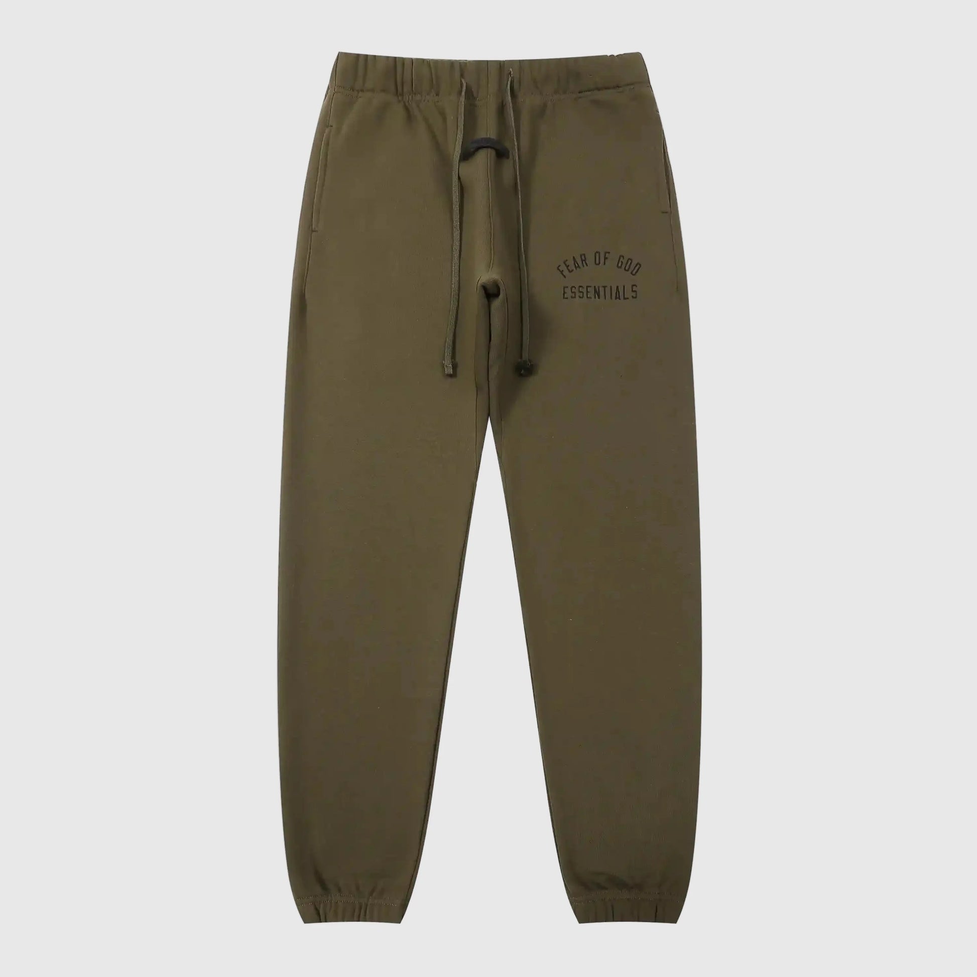 Essentials woodland core fleece sweatpants by Fear of God front view
