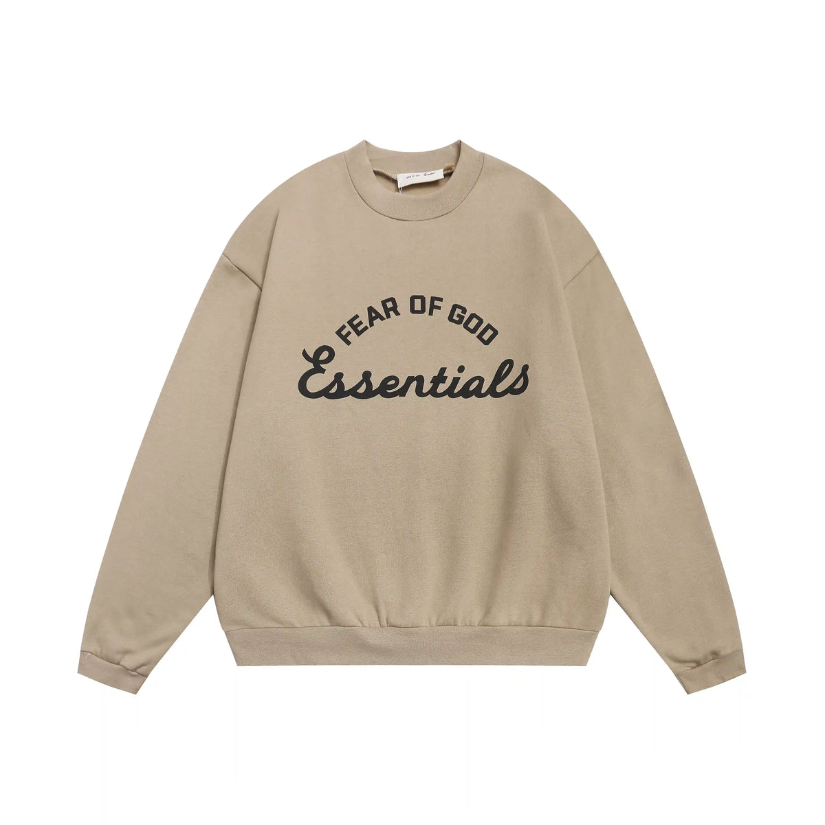 Essentials Tracksuit Light Sand Dune Script Crewneck Set