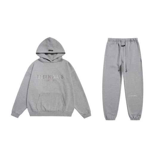 Cloudy Gray Essentials Tracksuit Pullover