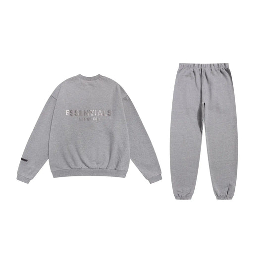 Cloudy Gray Essentials Tracksuit Pullover