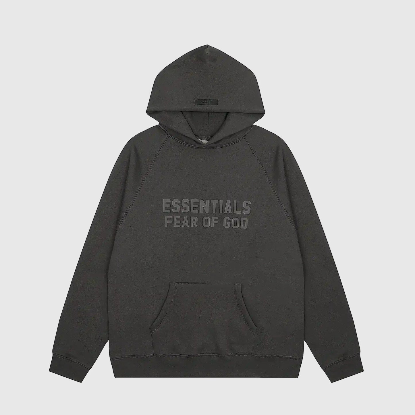 essentials black hoodie relaxed fit streetwear